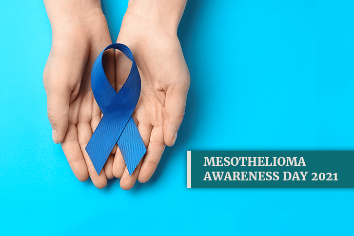 hands holding mesothelioma awareness ribbon